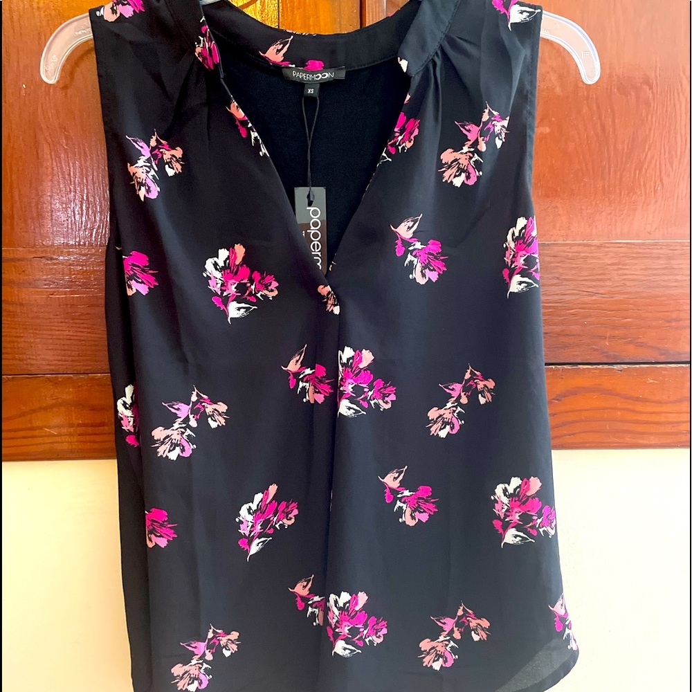 Black/floral Papermoon blouse from Stitch Fix-never worn